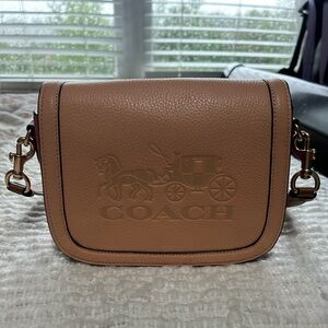 Coach Saddle Bag In Color-block With Horse and Carriage